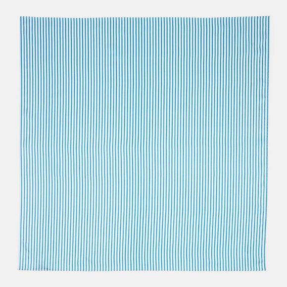 NEW Vince Sowing Stripe Silk Twill Scarf in Coastal blue/off white - Picture 2 of 4